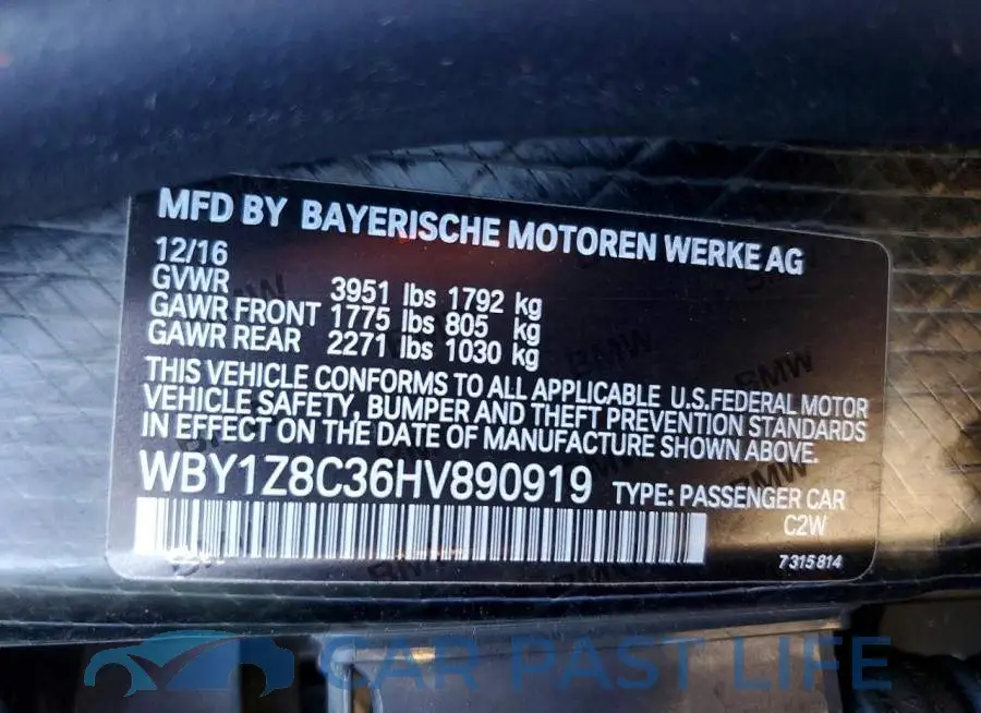 WBY1Z8C36HV890919# 13