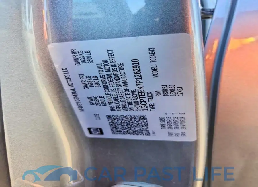 1GCPTEEK7P1262910# 12