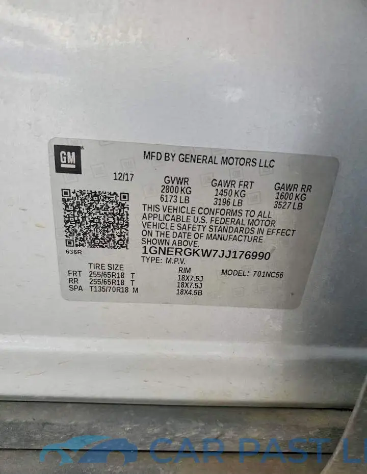 1GNERGKW7JJ176990# 13