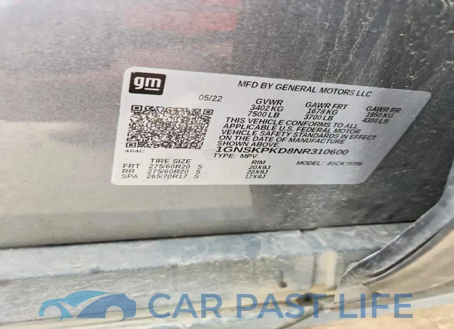 1GNSKPKD8NR310600# 13