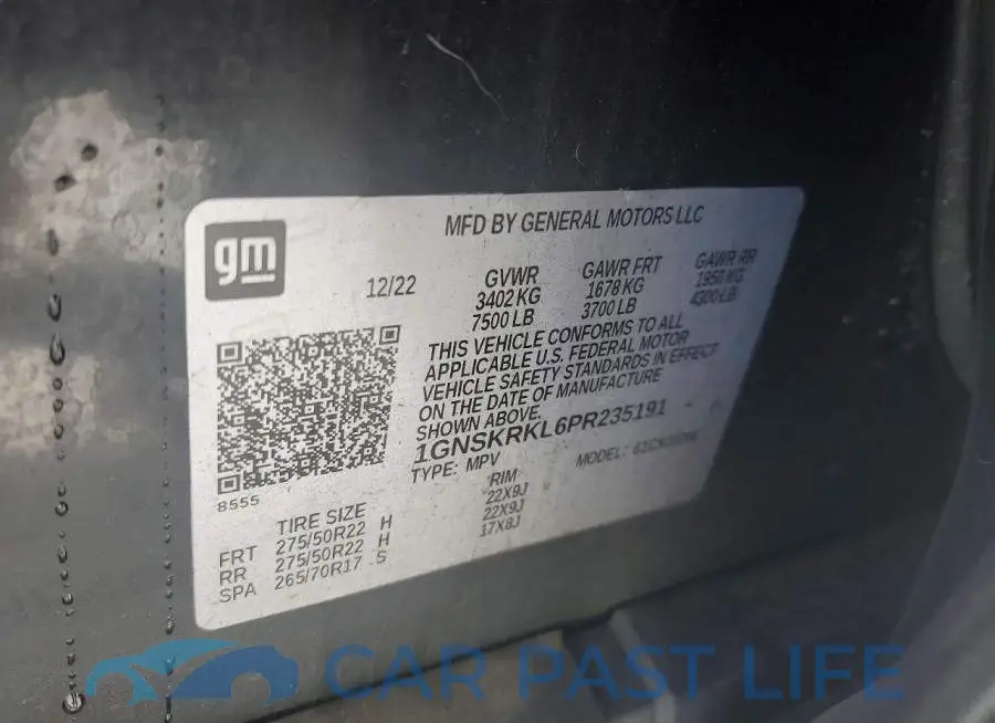 1GNSKRKL6PR235191# 13