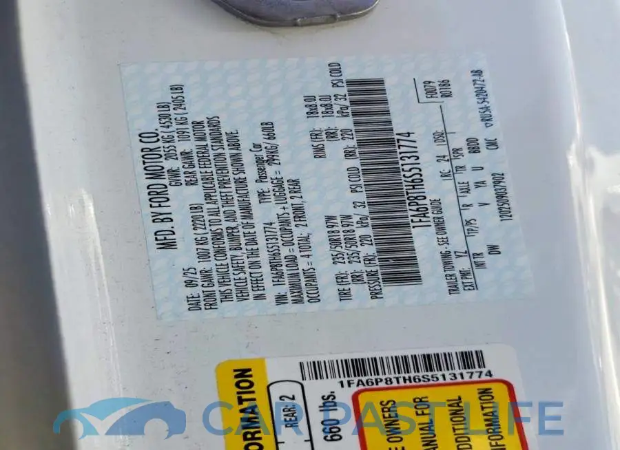 1FA6P8TH6S5131774# 12