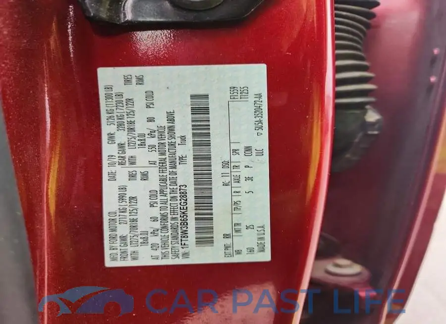 1FT8W3B65KEG28873# 12