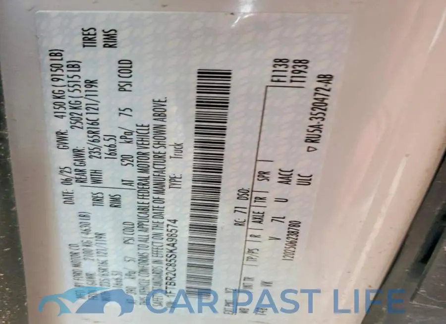 1FTBR2C85SKA98574# 14