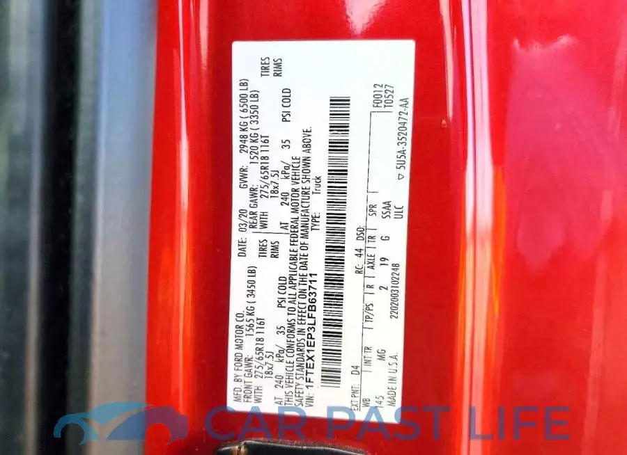1FTEX1EP3LFB63711# 12