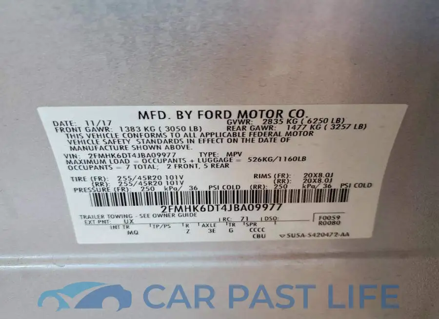 2FMHK6DT4JBA09977# 14