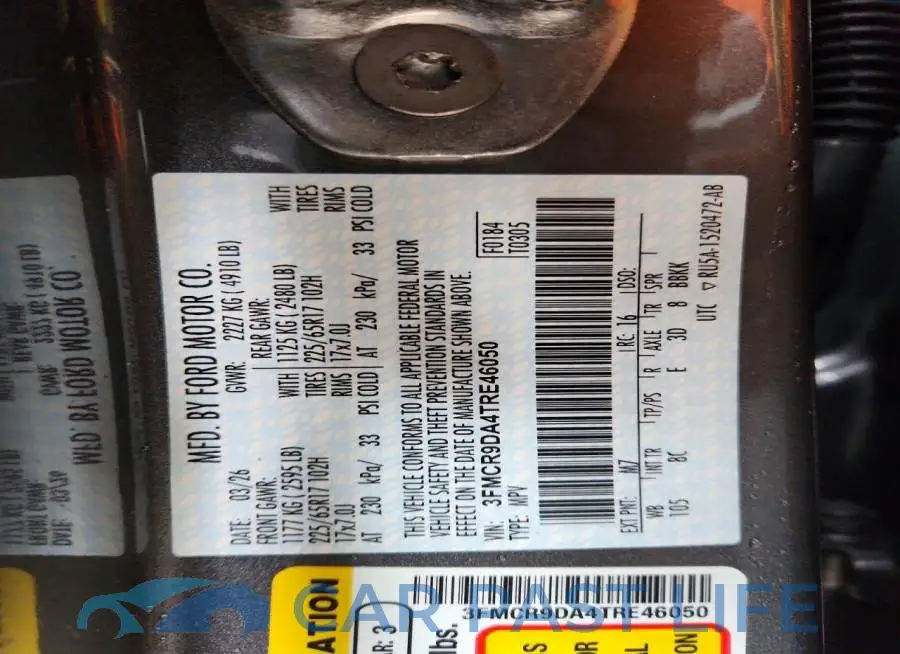 3FMCR9DA4TRE46050# 12