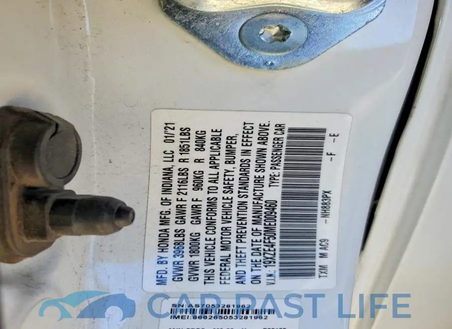 19XZE4F50ME009460# 13