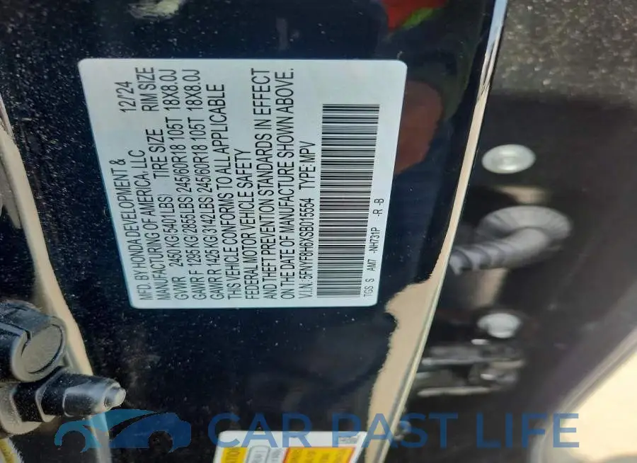 5FNYF8H6XSB015554# 14