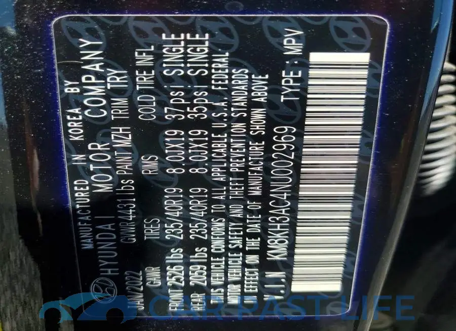 KM8KH3AC4NU002969# 13