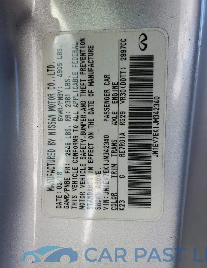 JN1EV7EK1JM342340# 12