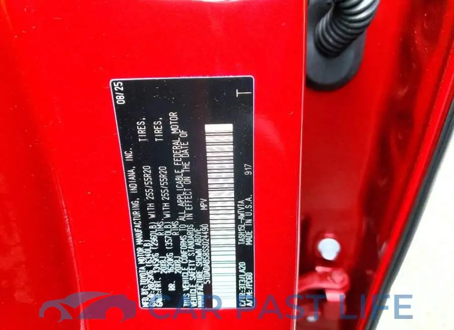 5TDADAB58SS024490# 14