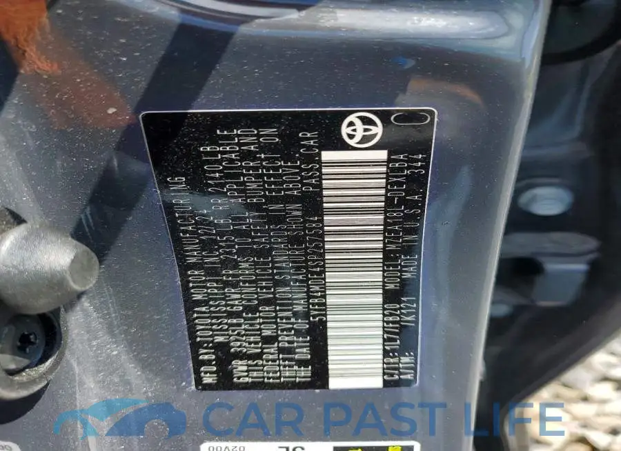 5YFB4MDE4SP257584# 12