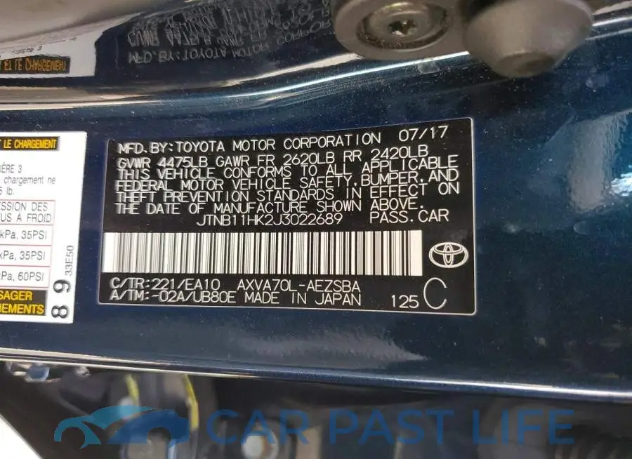 JTNB11HK2J3022689# 13