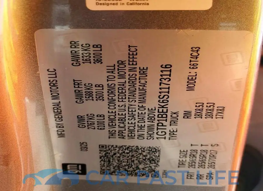 1GTP1BEK6S1173116# 12