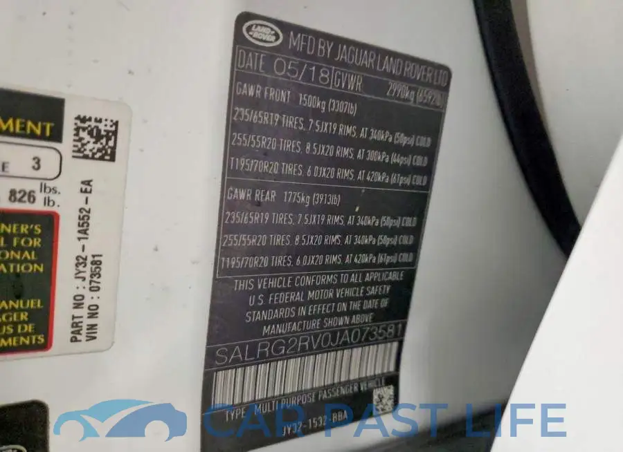 SALRG2RV0JA073581# 13