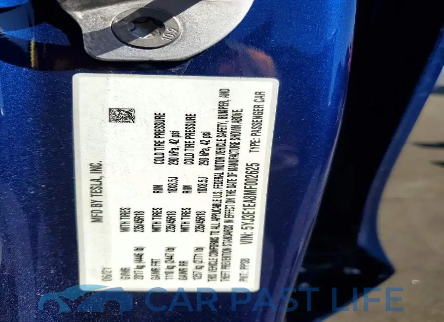 5YJ3E1EA8MF002625# 13