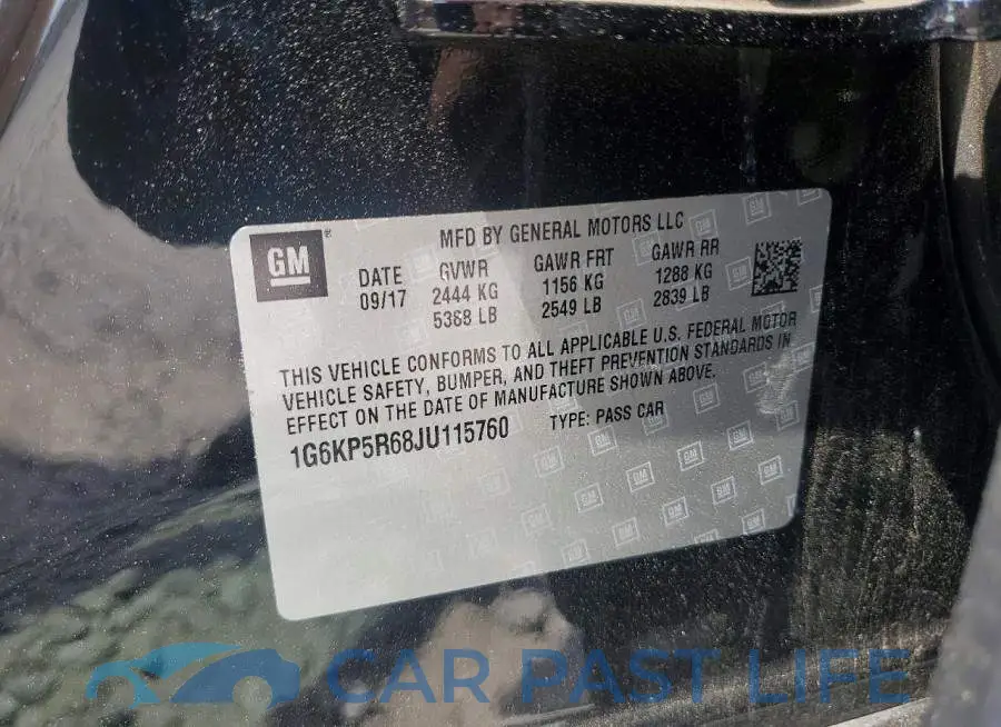 1G6KP5R68JU115760# 12