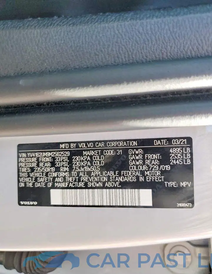 YV4162UM9M2562529# 13