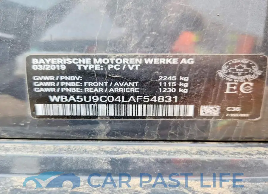 WBA5U9C04LAF54831# 13