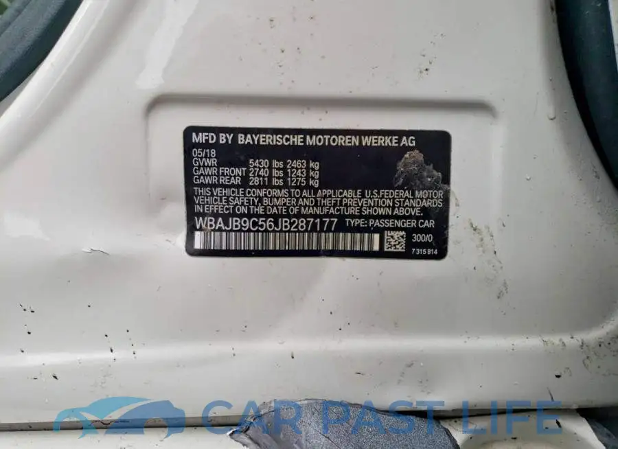 WBAJB9C56JB287177# 13