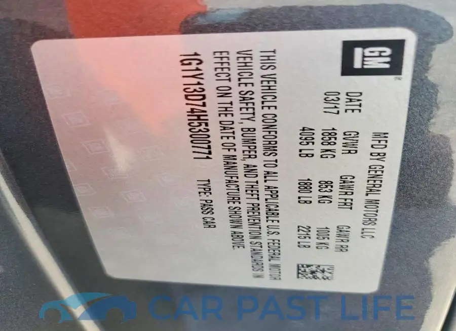 1G1Y13D74H5300771# 12