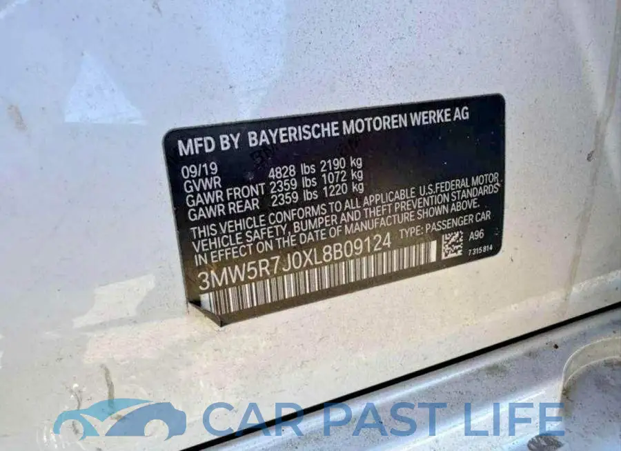 3MW5R7J0XL8B09124# 10