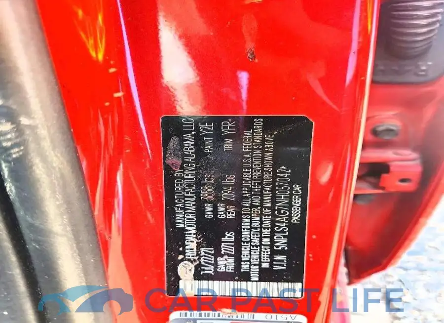 5NPLS4AG7NH057042# 12