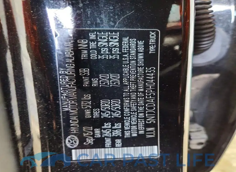5NTJCDAF5PH044435# 13