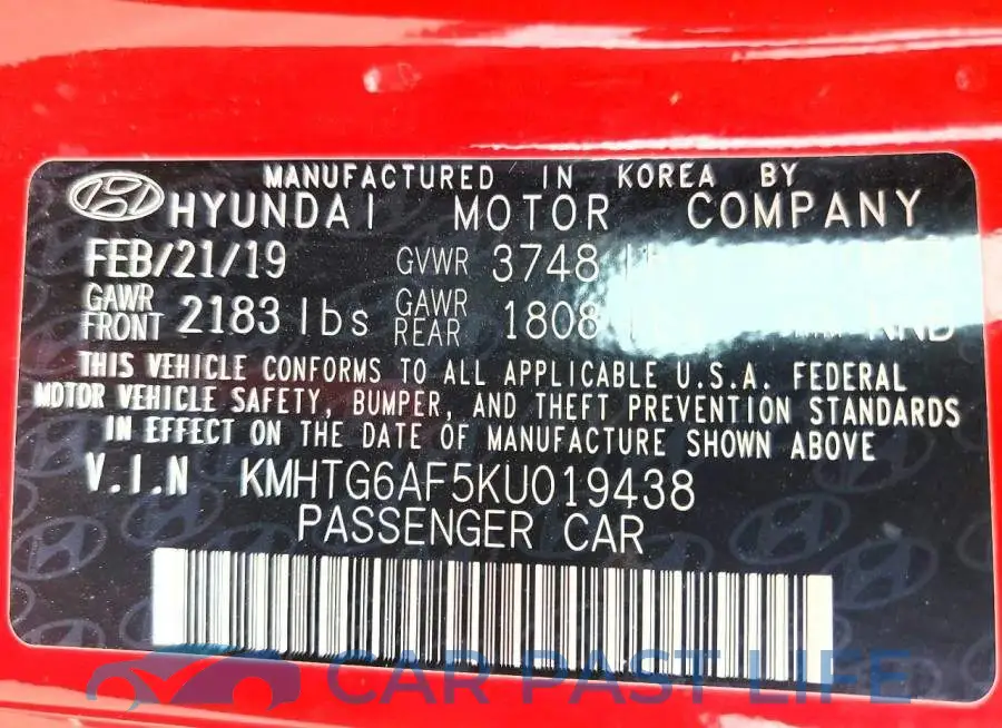 KMHTG6AF5KU019438# 12
