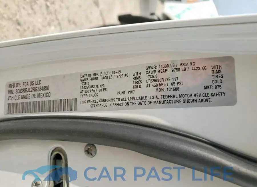 3C63RRJL2RG384850# 12