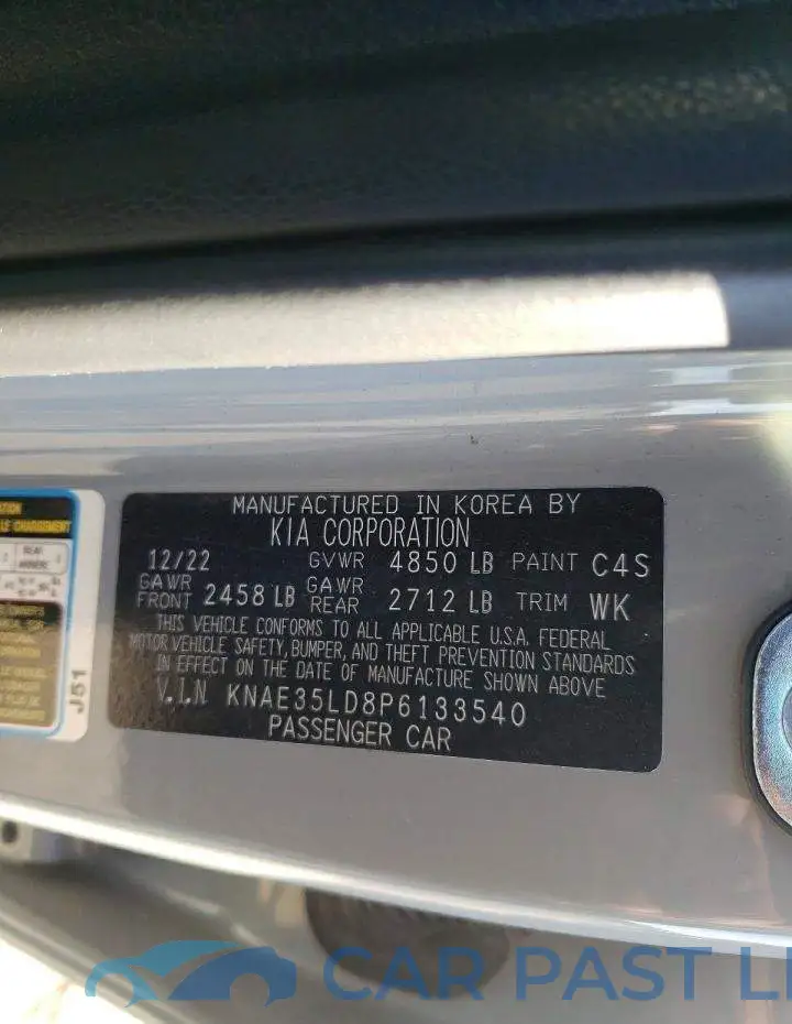 KNAE35LD8P6133540# 12
