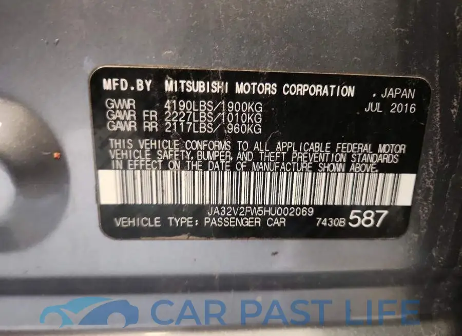 JA32V2FW5HU002069# 12