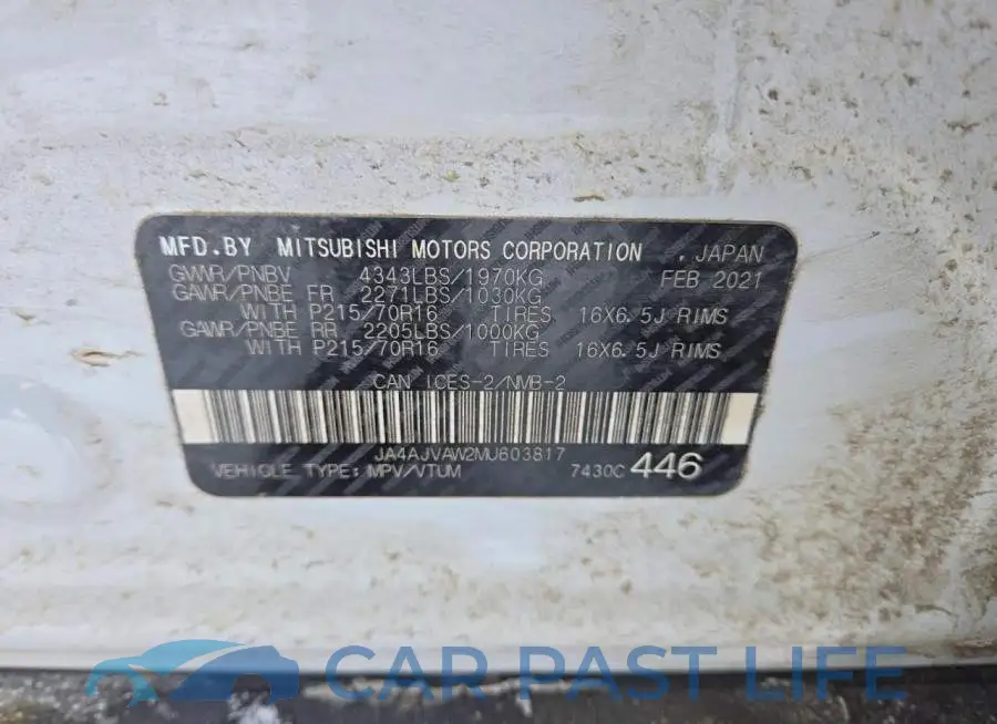 JA4AJVAW2MU603817# 13