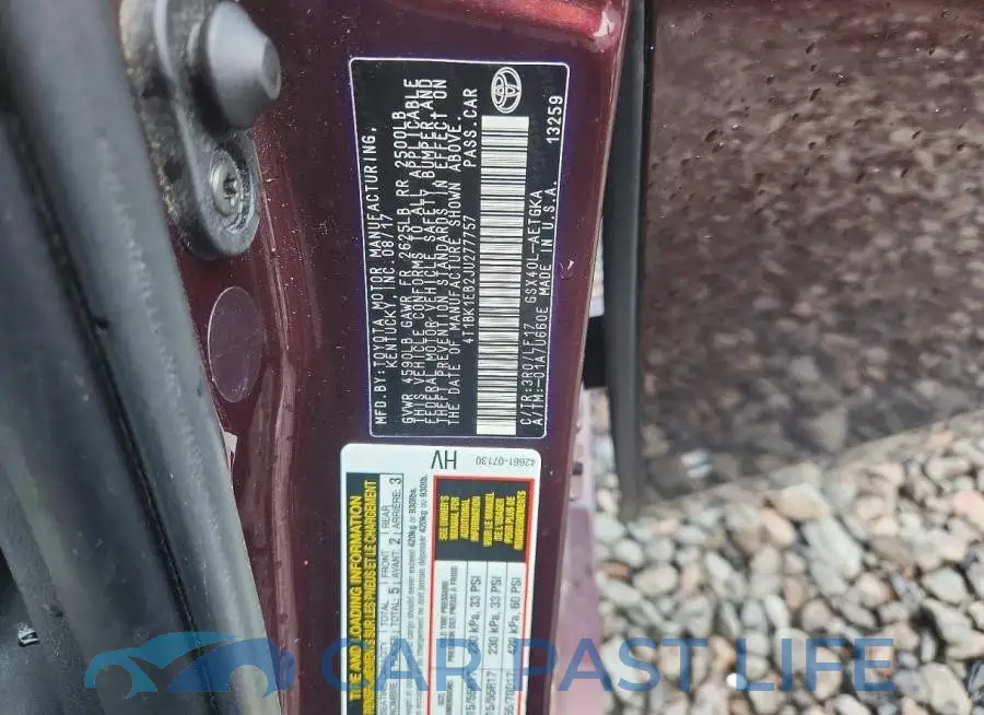 4T1BK1EB2JU277757# 12