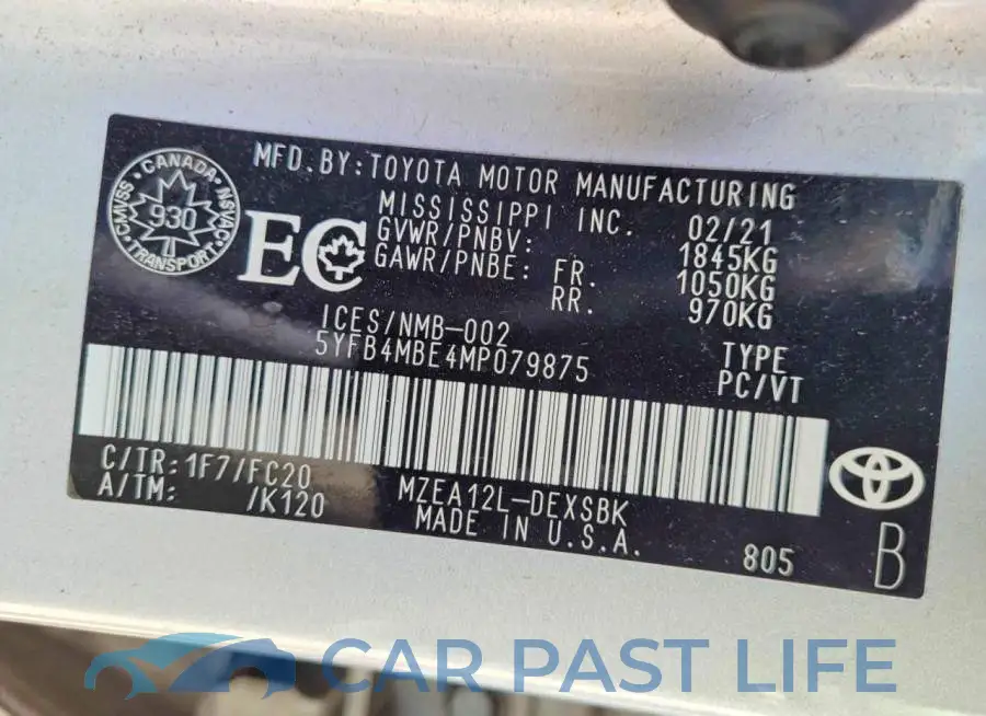 5YFB4MBE4MP079875# 10