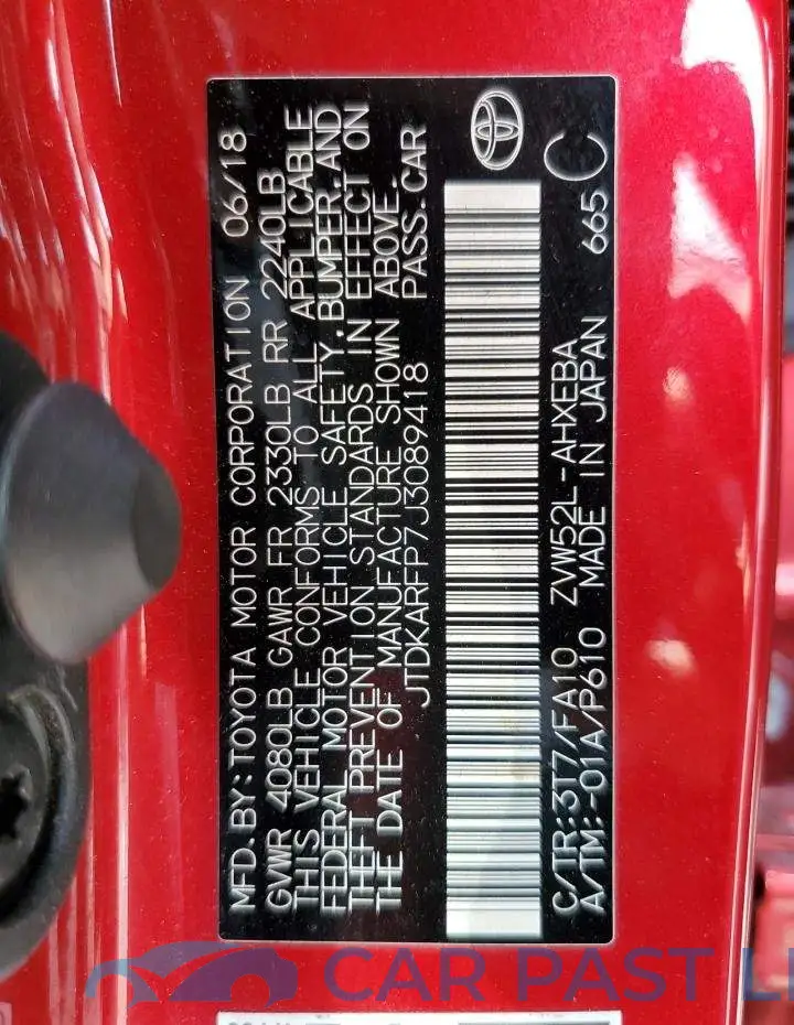 JTDKARFP7J3089418# 12