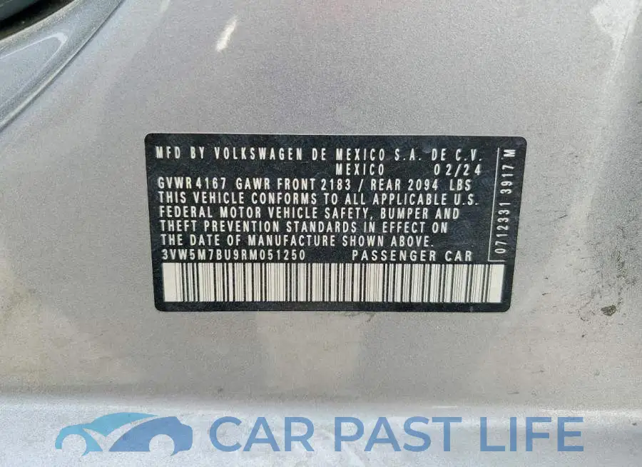 3VW5M7BU9RM051250# 12