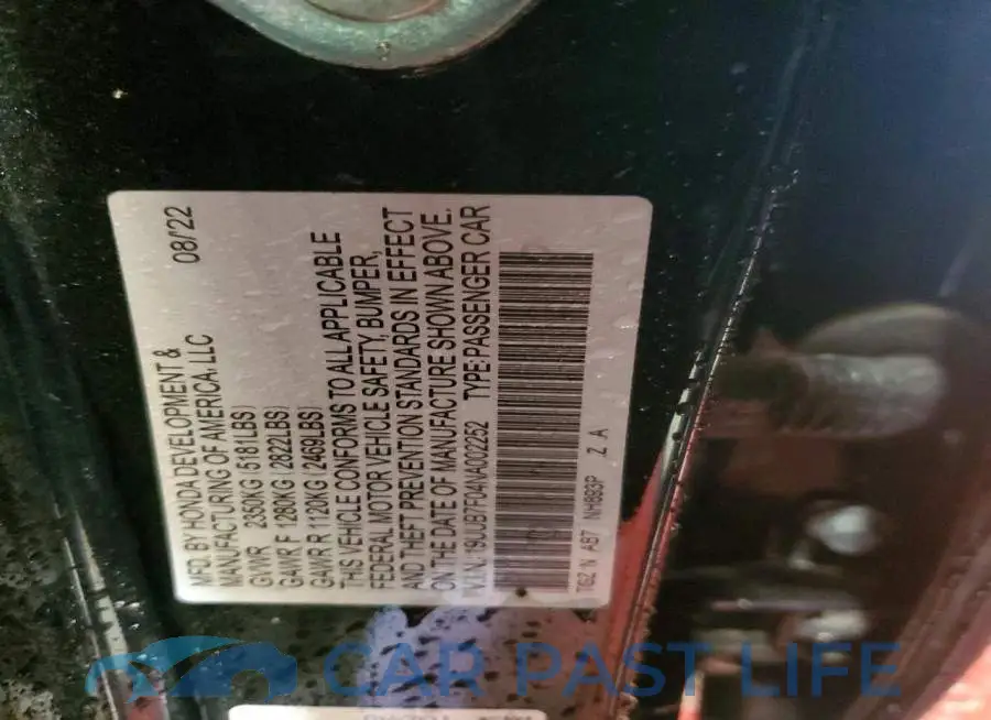 19UUB7F04NA002252# 13