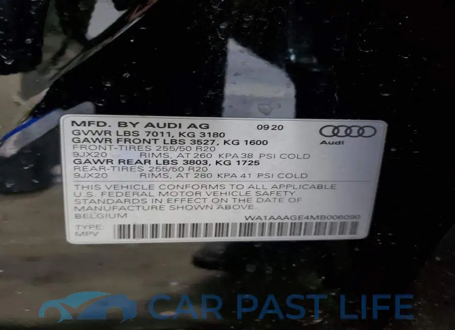 WA1AAAGE4MB006090# 13