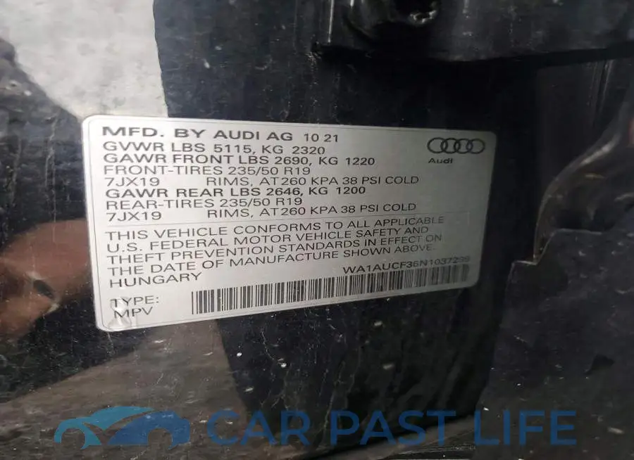 WA1AUCF36N1037299# 13