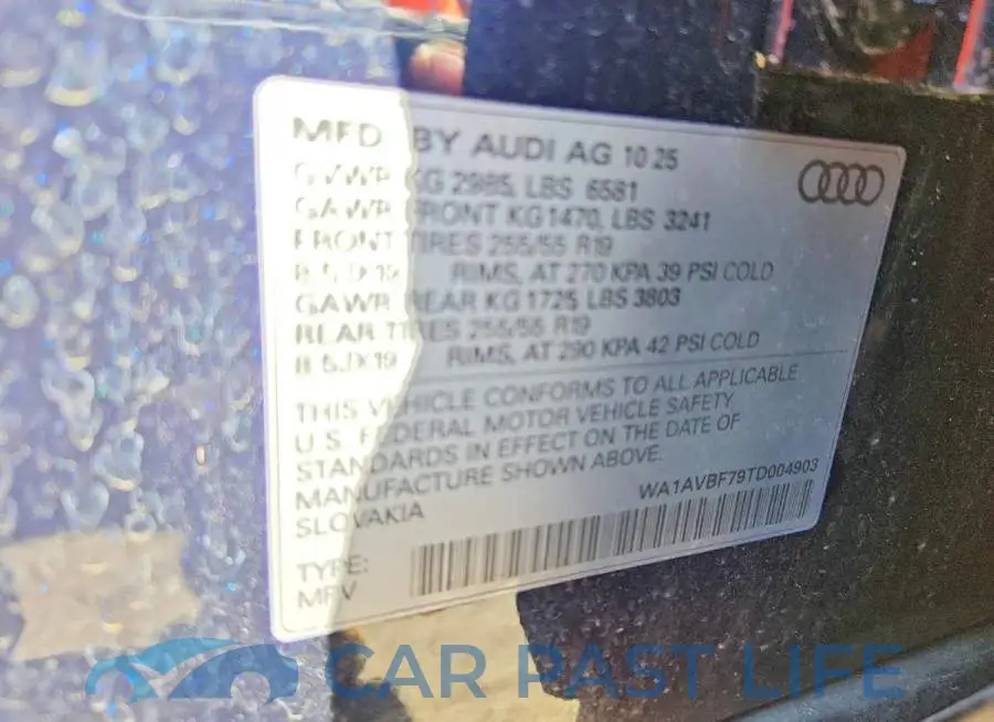 WA1AVBF79TD004903# 13