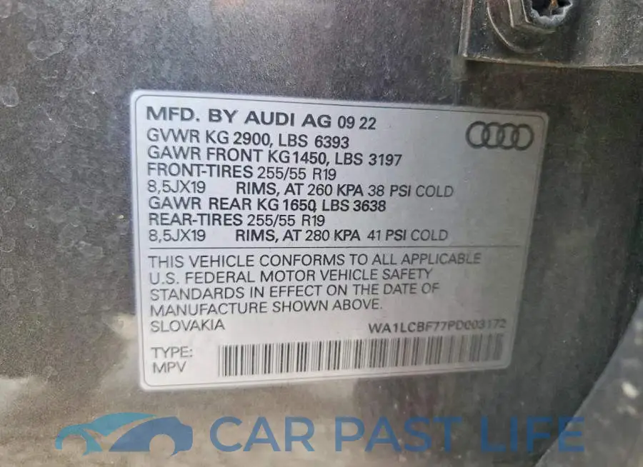 WA1LCBF77PD003172# 13