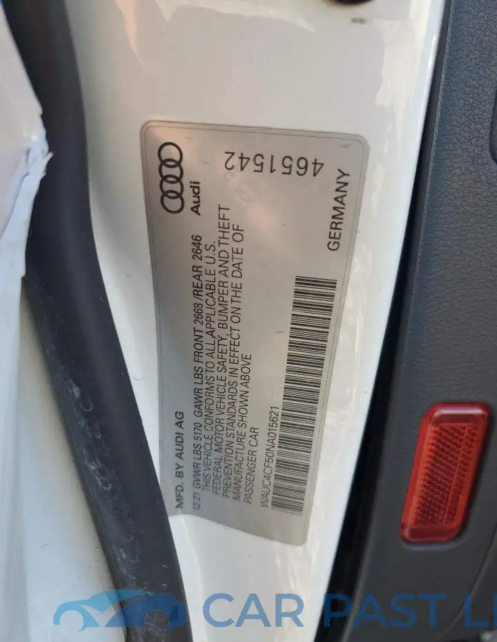WAUC4CF50NA015621# 12