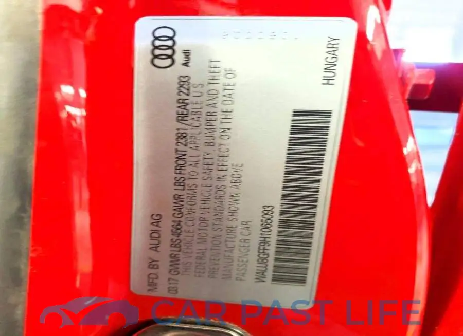WAUJ8GFF9H1065093# 12