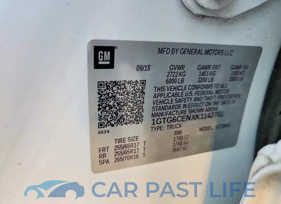 1GTG6CENXK1142761# 12