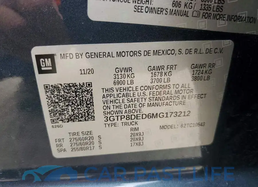 3GTP8DED6MG173212# 12