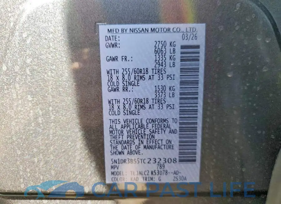 5N1DR3BS5TC232308# 14
