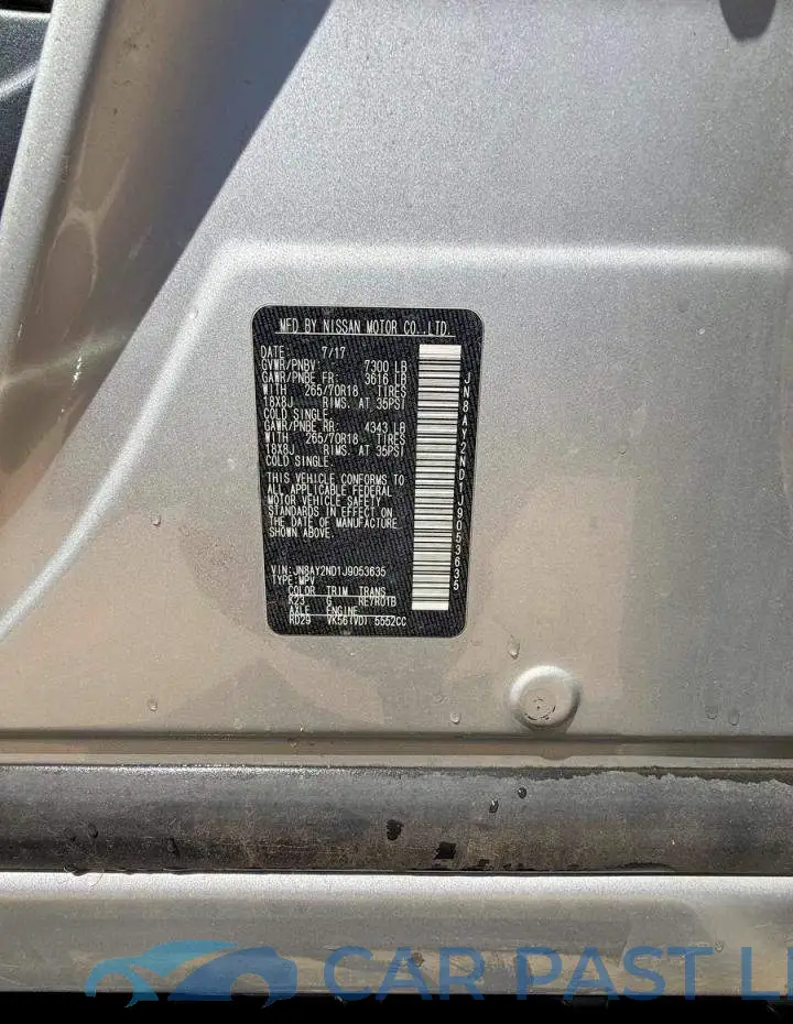 JN8AY2ND1J9053635# 10