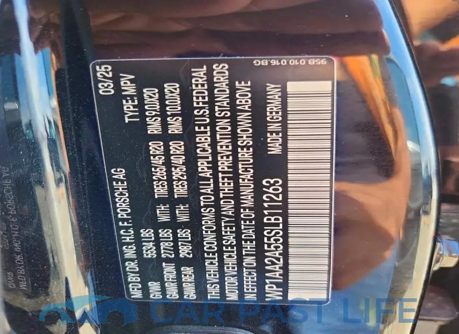 WP1AA2A55SLB11263# 13